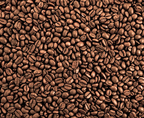 Coffee beans, background