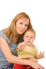 woman with young daughter