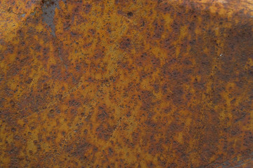 corrosion on the metal surface