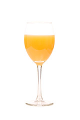 closeup photo of the glass with orange juice