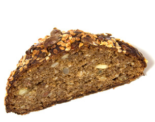 bread crust isolated on white ..
