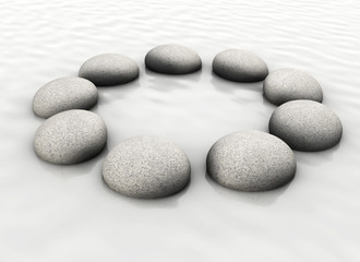 Fototapeta na wymiar Stones in circle