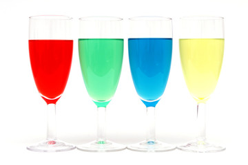Farbige Getränke
