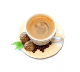 Cappuccino isolated on white