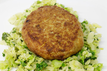 Frikadelle mit Wirsinggemüse