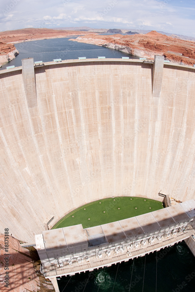 Wall mural Glen Canyon Dam near Page, Arizona.