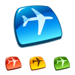 Obraz premium Airplane icons, buttons