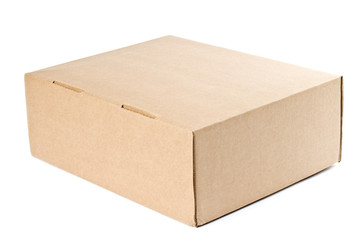 Cardboard Box Isolated on White