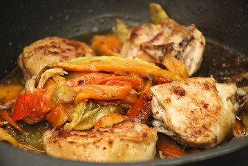 Pollo in padella