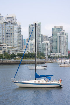 Yachts in Vancouver. Canada.