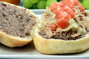 Delicious mediterranean tuna sandwich