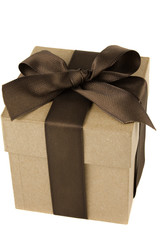 Gift Box with Brown Bow