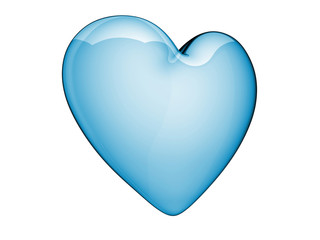 blue glass heart