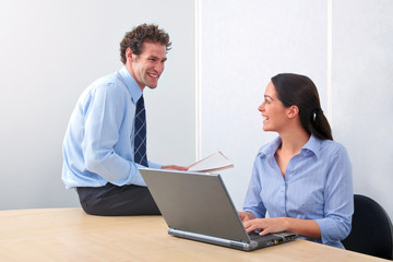 Fototapeta premium Two business people