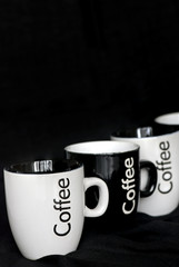 Kaffeetassen schwarz weiss