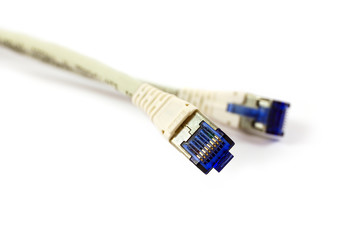 Network patch cable close-up