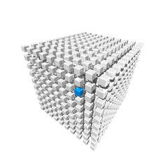 Fototapeta premium Cube made of small cubes