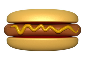 Hot Dog With Mustard