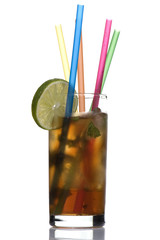 coctail with straws