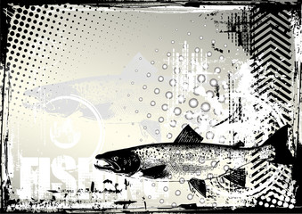 fishing grunge background