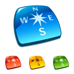 Compass icons, buttons