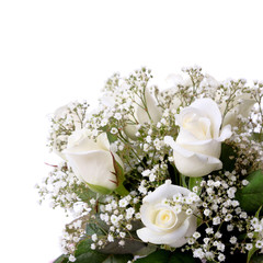 Wedding bouquet on a white background