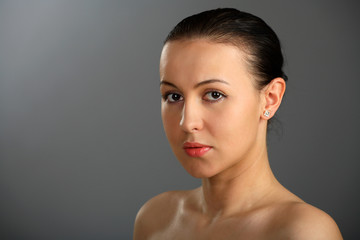 Close-up of beautiful woman face