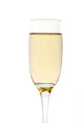 A glass of champagne