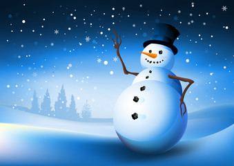 Obraz premium winter Snowman
