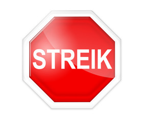streik schild