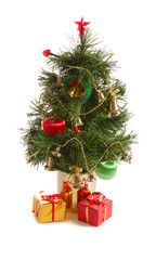 decorated Christmas fir tree