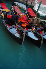 Fototapeta na wymiar Gondolas in Venice