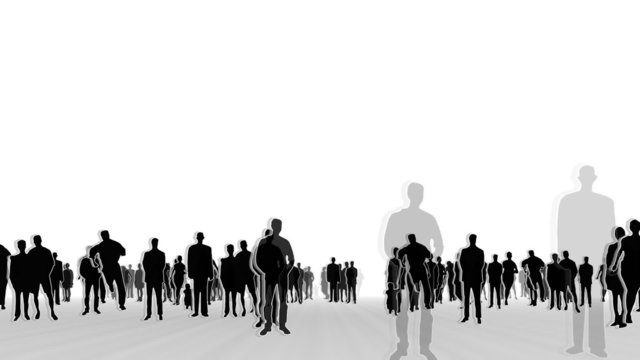 lots of people in motion  LOOP