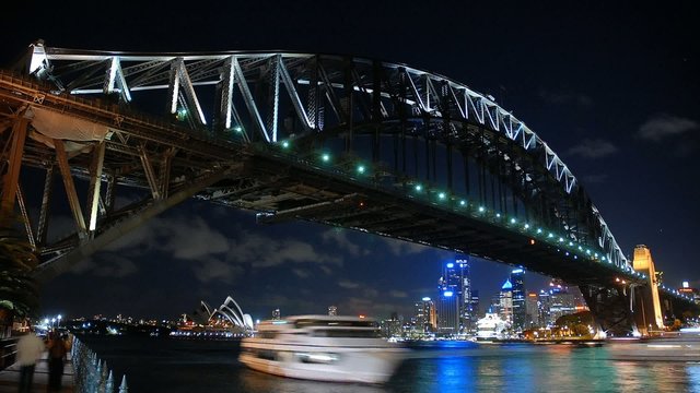 Sydney Harbour Bridge Night Timelapse