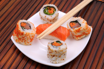 Sushi and rolls