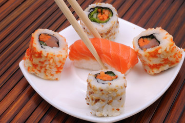 Sushi and rolls