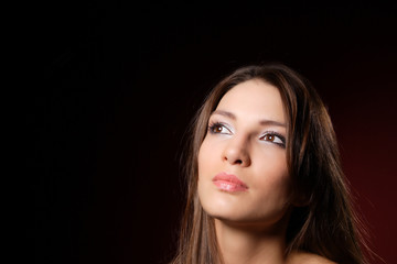 Fototapeta premium sexy women red background