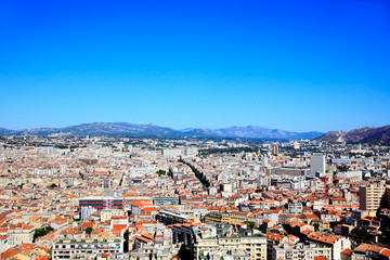 Aerial view of Marseille City