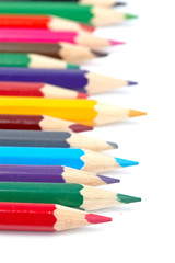 Assortment of coloured pencils