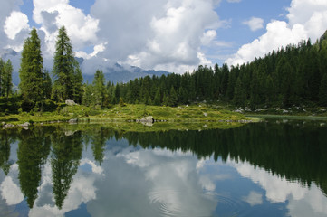 Lake scenery in the Italian Alps
