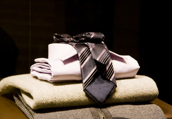 modern tie and shirt woolen sweater