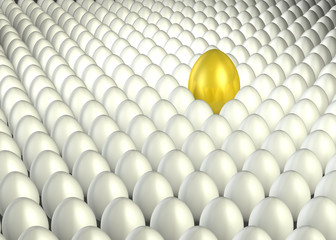 Unique golden egg.