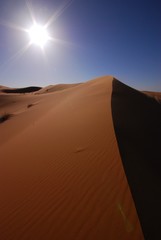 Fototapeta na wymiar sunrise from sahara desert