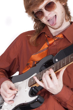 Man Playing Guiter