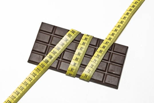 Chocolate with tape measure