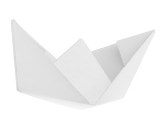 white paper ship