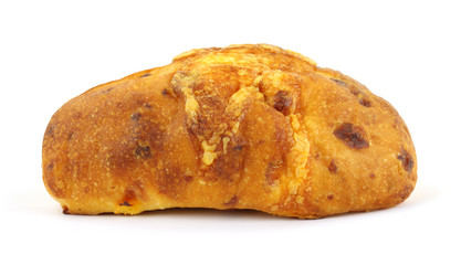 Freshly baked cheddar cheese loaf of bread