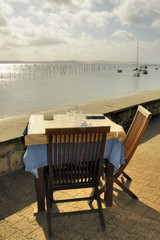 table dress&eacute; au Cap ferret