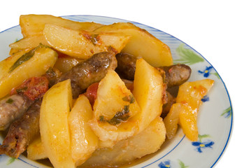 Sausages and potatoes