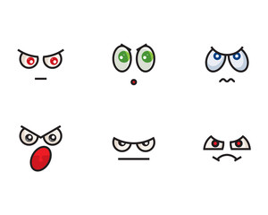 Emotional icons set #3 (angry, evil)
